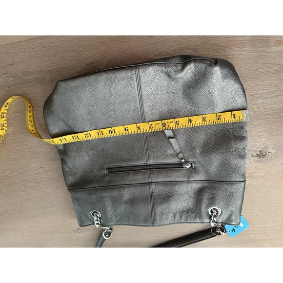 Tignanello Silver Metallic Leather Purse/Shoulder Bag ** See decription - Picture 11 of 12